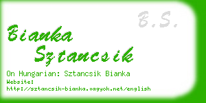 bianka sztancsik business card